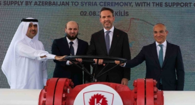 Azerbaycan gazının Türkiye üzerinden Suriye’ye ihracatı başladı